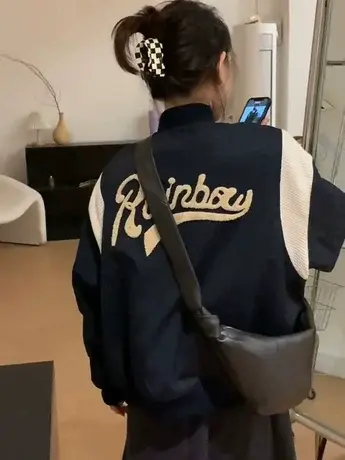 夹棉外套女秋冬季新款2023爆款韩版小个子短款加厚棒球服棉衣棉服商品大图