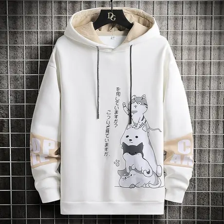 卡通卫衣男款宽松休闲连帽套头青少年上衣服打底衫春秋季男士外套商品大图