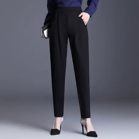 哈伦裤女2023春秋新款裤子女裤高腰宽松大码胖mm显瘦萝卜休闲长裤商品大图