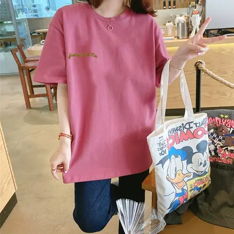 2024年春夏季新款情侣女装别致设计感小众上衣ins潮流宽松短袖t恤商品大图