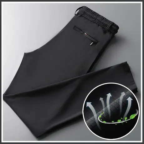 夏季薄款速干运动休闲裤男士2024新款冰丝商务西裤男裤子夏装夏裤商品大图