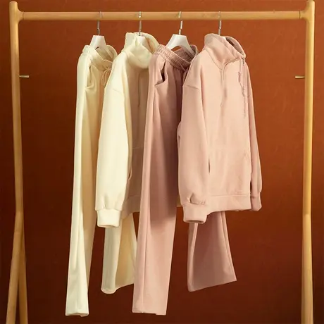 享永子【省心套装】显瘦卫衣阔腿裤两件套休闲运动套装女加绒加厚商品大图