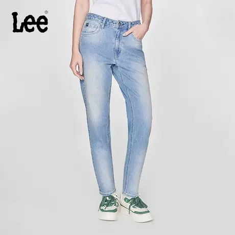 Lee24春季新品413标准高腰小直脚浅蓝色经典五袋款牛仔裤潮流休闲图片