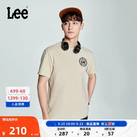 Lee商场同款23新品舒适版圆领棉质多色男短袖T恤LMT0045284DR商品大图