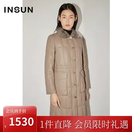 恩裳COVER冬2022经典压花一体工艺直冲绒保暖白鸭绒羽绒皮草商品大图