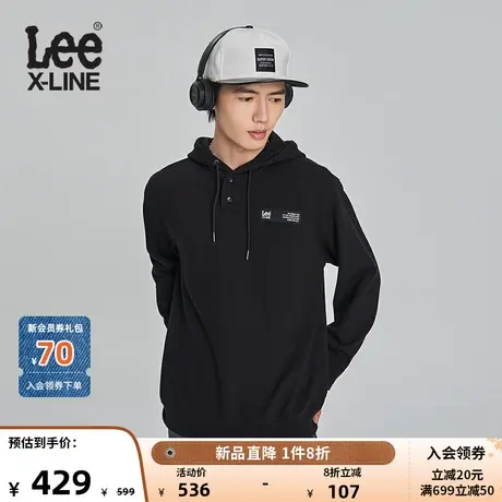 【预售】LeeXLINE23秋冬新品舒适版华夫格男连帽长袖卫衣多色潮流图片