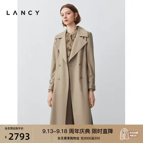 朗姿法式休闲收腰中长款气质通勤风衣大衣外套商场同款秋季新款图片