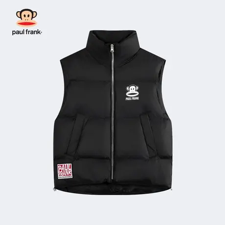 大嘴猴童装男童保暖棉袄马甲2023冬新品女童中大童短款棉上衣图片