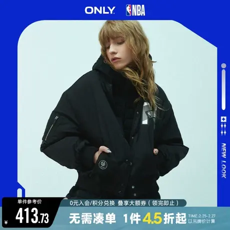 ONLY冬季NBA联名款短款街头嘻哈风棉服女|123122007商品大图