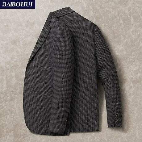 英伦千鸟格子西服上衣百搭时尚商务职业春秋款小西装外套休闲单西商品大图