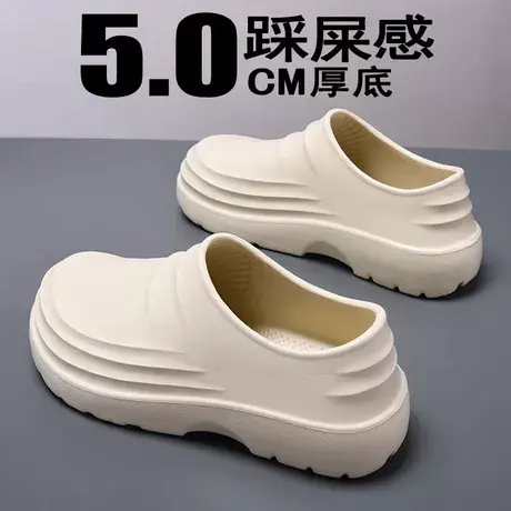 雨鞋男2025新款夏季休闲防滑厨师鞋户外钓鱼外卖骑手专用防水水鞋图片