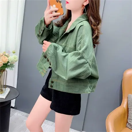 牛仔外套女短款秋装新款时尚上衣小个子学生宽松2023春季百搭韩版图片