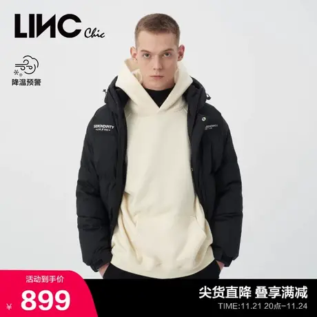 LINC金羽杰羽绒服男女同款鹅绒机能派克服中长款羽绒服N22802118N图片