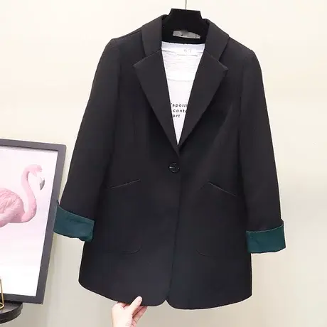 韩国网红小西装外套女2023新款春秋时尚韩版百搭宽松休闲西服上衣商品大图