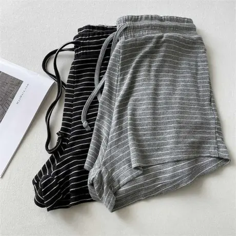 休闲运动短裤女夏季韩版软糯宽松显瘦条纹百搭家居裤瑜伽裤热裤潮商品大图