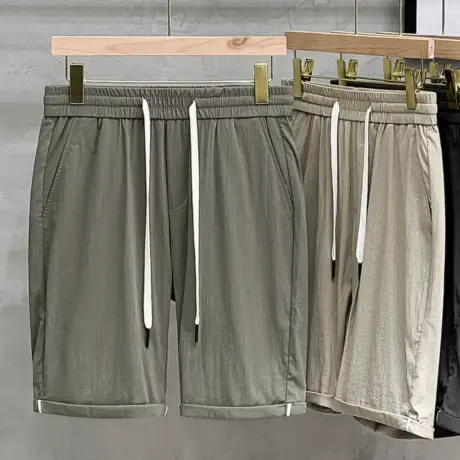 短裤男夏季薄款潮流潮牌外穿休闲五分沙滩裤男士中裤宽松直筒裤男商品大图