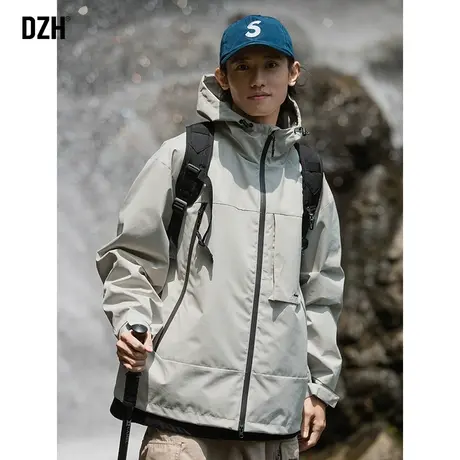 男士三防冲锋衣男款秋季男装2024新款休闲连帽外套潮高级感登山服商品大图