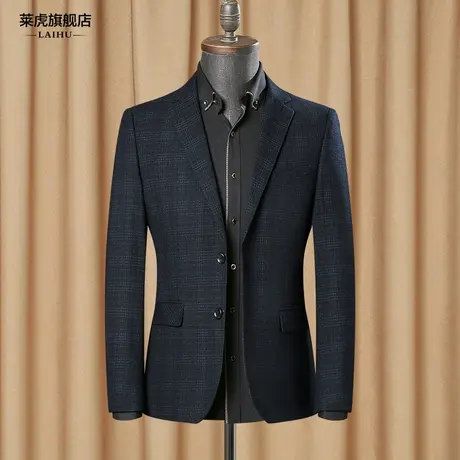 休闲西装男士外套韩版修身秋季新款潮流时尚百搭单件上衣小西服男商品大图