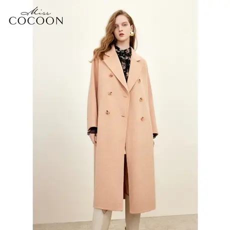 missCOCOON静奢风羊毛双面呢大衣女2023秋冬季新款英伦风毛呢外套商品大图