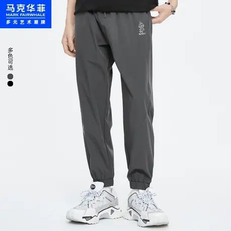 商场同款马克华菲卡通印花高弹束脚裤子男23夏新款时尚休闲九分裤图片