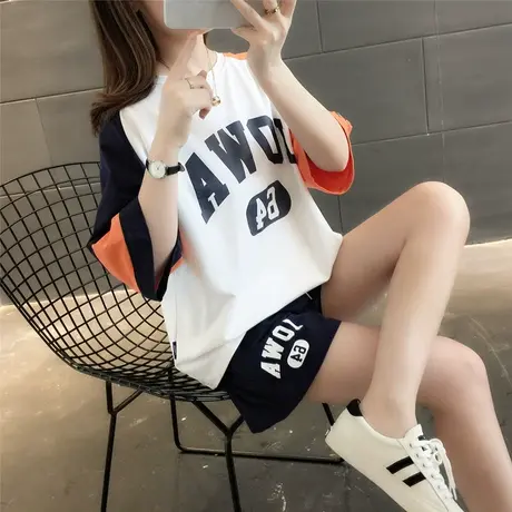时尚夏季短袖运动两件套装女装2023年新款春款春装洋气减龄爆款潮图片