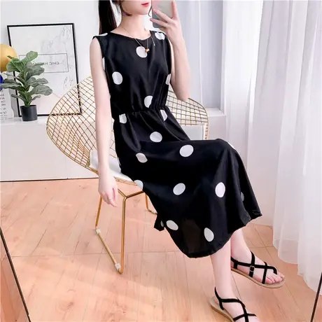 雪纺连衣裙显瘦夏季长裙2023波西米亚中长款裙子度假沙滩裙女商品大图