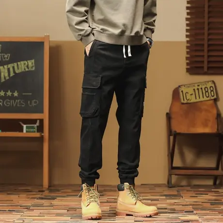 休闲裤男款时尚潮流工装裤秋冬季工装裤百搭工装潮流宽松裤子男款商品大图