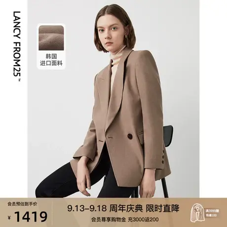 朗姿职业装气质通勤西装外套女2023年冬季新款高级感西服正装上衣图片