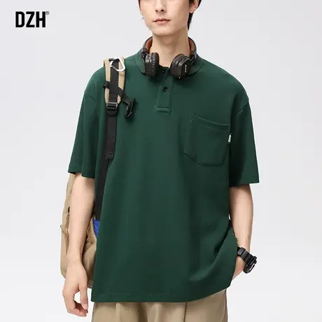 男士商务polo衫男短袖夏季简约百搭休闲上衣2023新款校园风半袖t商品大图