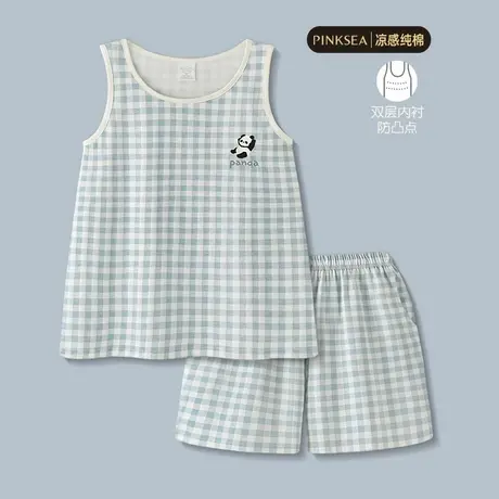 全棉睡衣女款2025新款夏凉感纯棉无袖背心短裤套装夏季吊带家居服商品大图