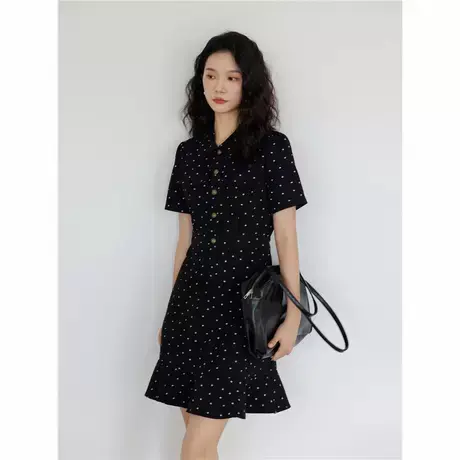 爵莱菲大码连衣裙女2025新款小碎花显瘦鱼尾裙设计感小个子裙子商品大图