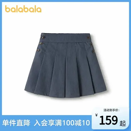 巴拉巴拉童装儿童裤子女童短裤2025夏款甜美百褶裙裤商品大图