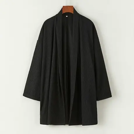 春秋宽松男中长款开衫薄款外套复古中国风道袍披风民族风中式风衣商品大图