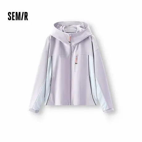 都市护身服|森马外套女冬三防防风抗静电两件套2025新款拼色夹克商品大图