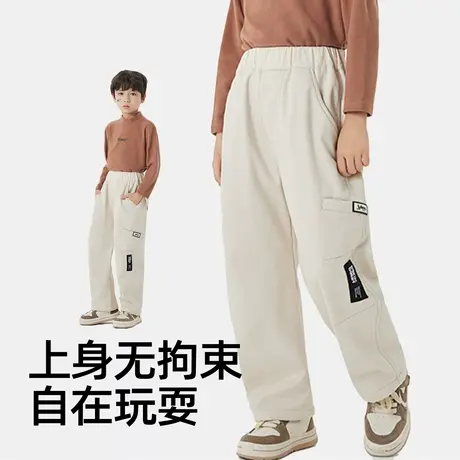 雪中飞kids童装儿童裤子男童女童加厚工装裤2026新款百搭休闲裤子图片