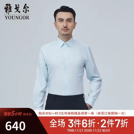 【商场同款】雅戈尔男士衬衫春季新款官方商务休闲长袖衬衫S2839图片