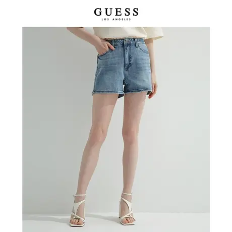 【38上新季】GUESS 女士休闲时学院风牛仔短裤商品大图