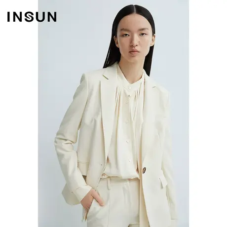 INSUN恩裳春季收腰廓形干练西装外套图片