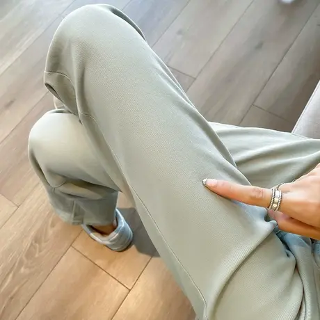 浅色牛仔裤女2023年春夏新款小个子高腰宽松显瘦九分直筒烟管裤子商品大图