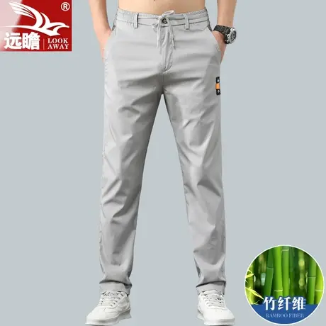 夏天冰丝休闲裤男夏季薄款宽松直筒男裤潮流百搭弹力男士裤子男款商品大图
