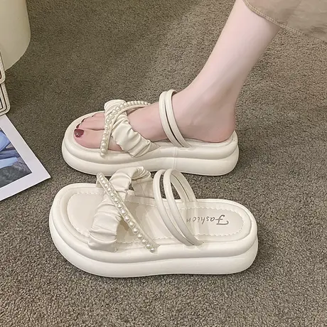 踩屎感拖鞋女夏季外穿2023新款网红爆款凉鞋厚底百搭两穿防滑凉拖商品大图