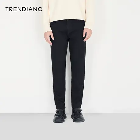 TRENDIANO官方男装秋冬季新款直筒休闲裤男士牛仔裤男款长裤商品大图