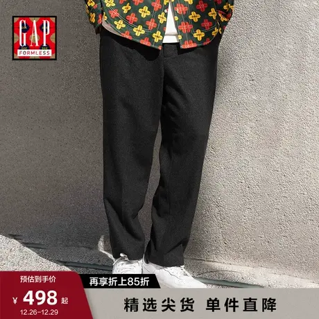 【GAP x DOE “无形系列”】男女同款羊毛混纺休闲西裤情侣装长裤商品大图