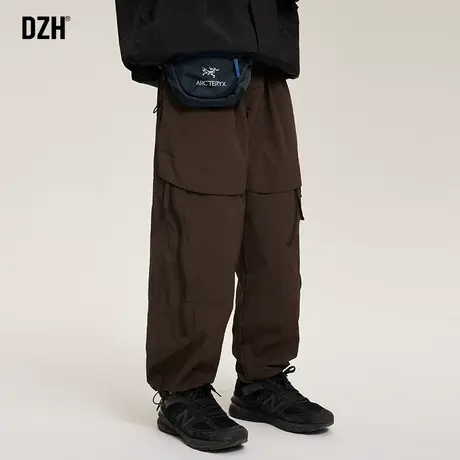 男士防风裤咖色裤子男款休闲长裤工装裤潮牌男春秋款登山裤冲锋裤商品大图