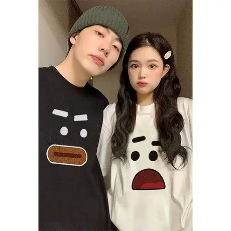 纯棉短袖t恤女夏季2023年新款设计感宽松半袖oversize情侣装上衣商品大图