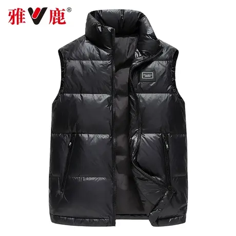 雅鹿羽绒马甲男款冬季2023新款外穿短款立领马夹男士内搭保暖背心商品大图
