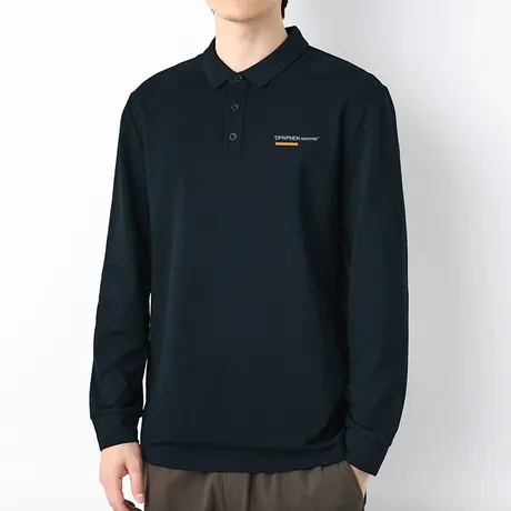 丝光珠地棉polo衫长袖翻领t恤男商务保罗带领打底衫潮流有领秋衣商品大图