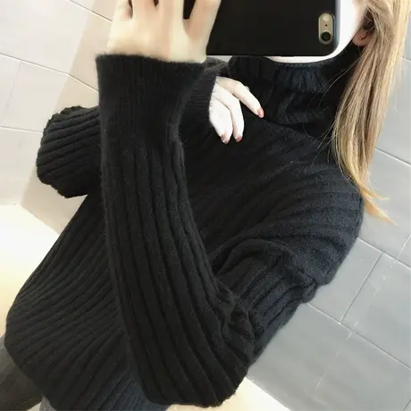 毛衣女装2023年新款秋冬季秋款秋装宽松高领女士毛衣服外穿打底衫图片