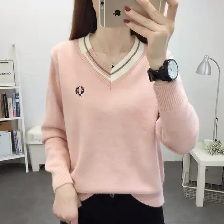 毛衣打底衫女内搭秋季2023年新款短款外穿长袖针织衫套头显瘦上衣商品大图