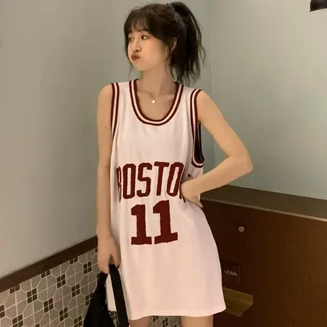 吊带坎肩运动背心无袖t恤女夏季设计感小众外穿ins篮球服宽松上衣图片